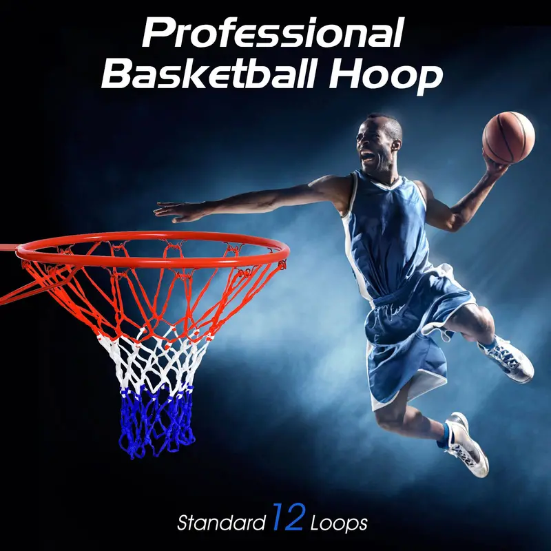 Universal Basketball Rim Net – 18-Inch Durable Nylon Replacement Net for Portable Hoops