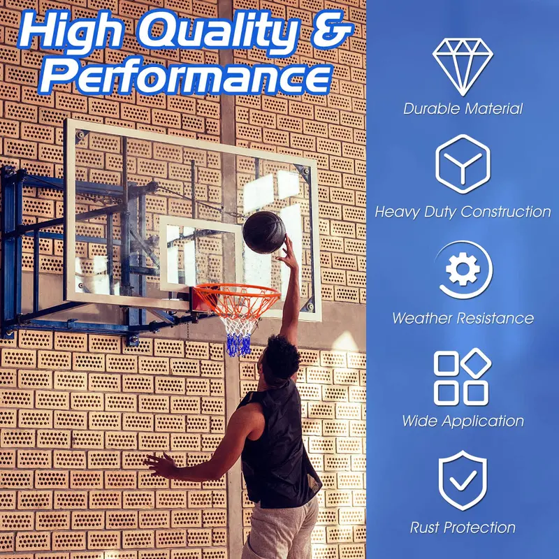Universal Basketball Rim Net – 18-Inch Durable Nylon Replacement Net for Portable Hoops