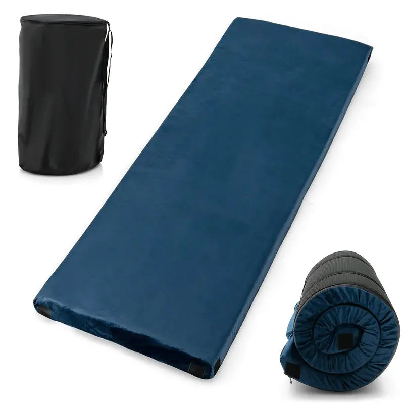 Waterproof Roll-Up Camping Mat – Memory Foam Floor Pad with Carry Bag for Travel & Outdoor Use