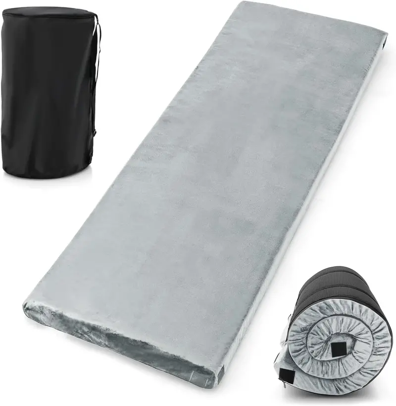Waterproof Roll-Up Camping Mat – Memory Foam Floor Pad with Carry Bag for Travel & Outdoor Use
