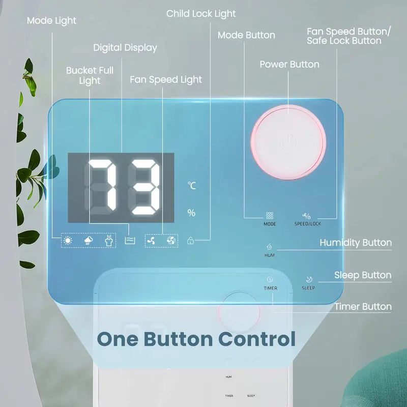 Wi-Fi Enabled 2000 Sq. Ft Smart Dehumidifier with Dual Drainage Support and Four Customizable Operation Modes