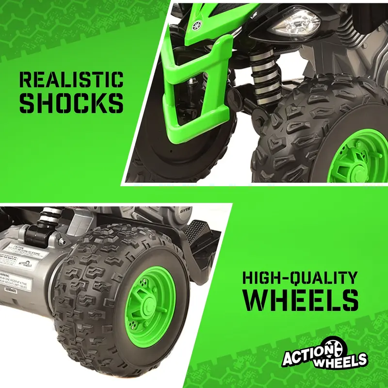 Yamaha Raptor 12V Kids’ Ride-On ATV – Realistic Quad Design, 5 MPH Max Speed, Recommended for Ages 3+