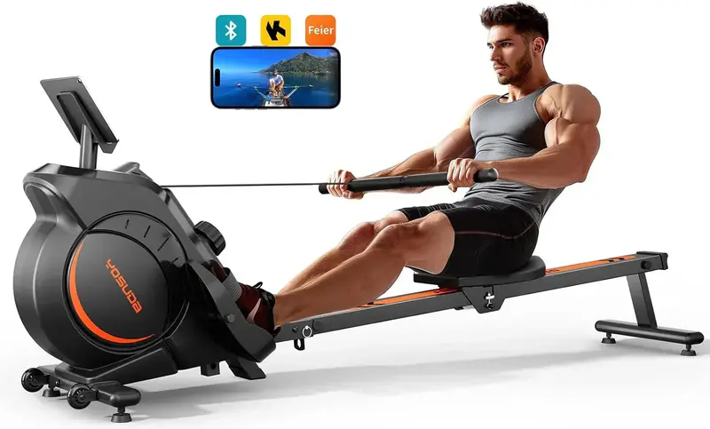 YOSUDA Bluetooth Magnetic Rowing Machine – Quiet, Connected Indoor Rowing Experience