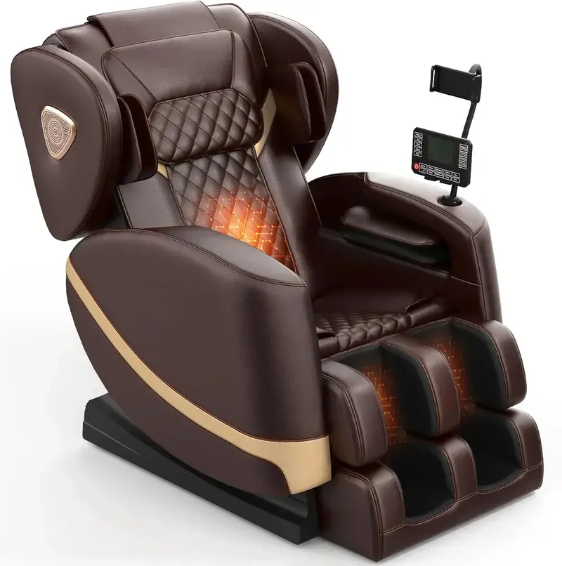 Zero Gravity Full-Body Massage Chair – 10-Point Roller Mechanism with Heated Foot Rollers and Auto Programs